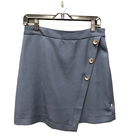 Navy Skirt Mini & Short Banana Republic, Size 4 Leather Mini Skirt