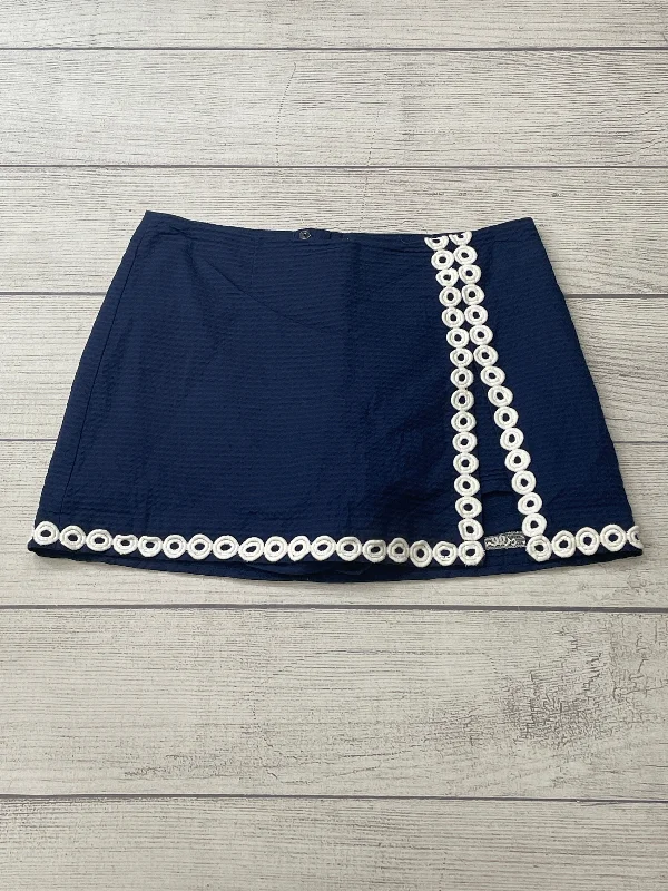 Navy Skirt Mini & Short Lilly Pulitzer, Size M Leather Mini Skirt