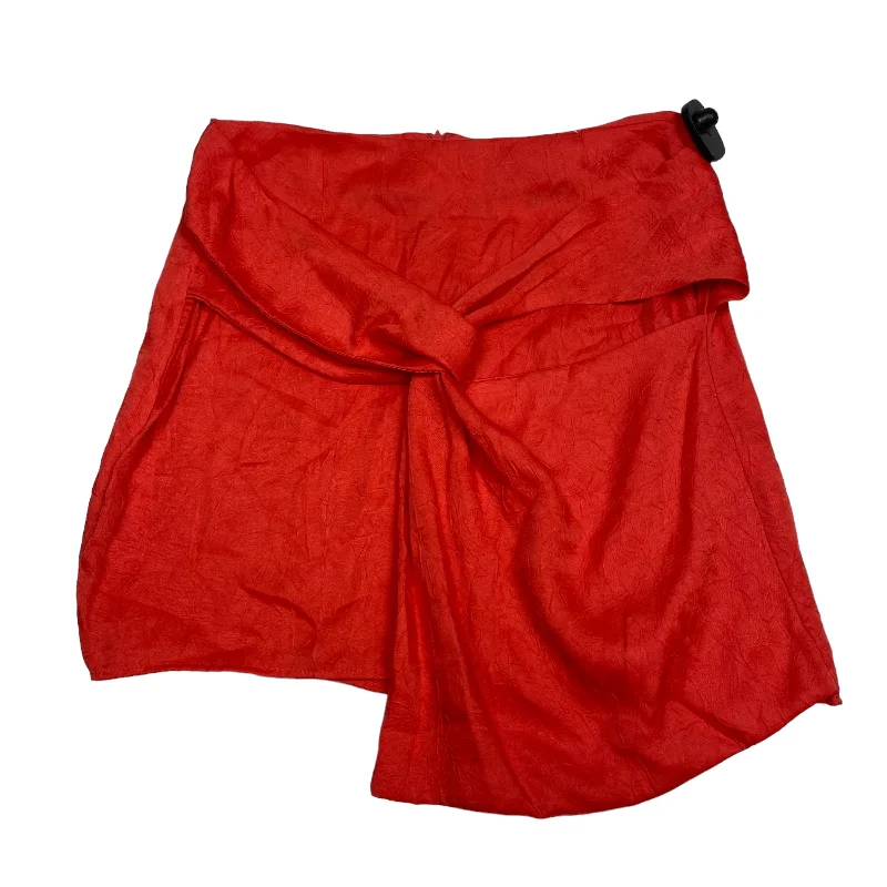 Red Skirt Mini & Short Zara, Size M Boho Mini Skirt