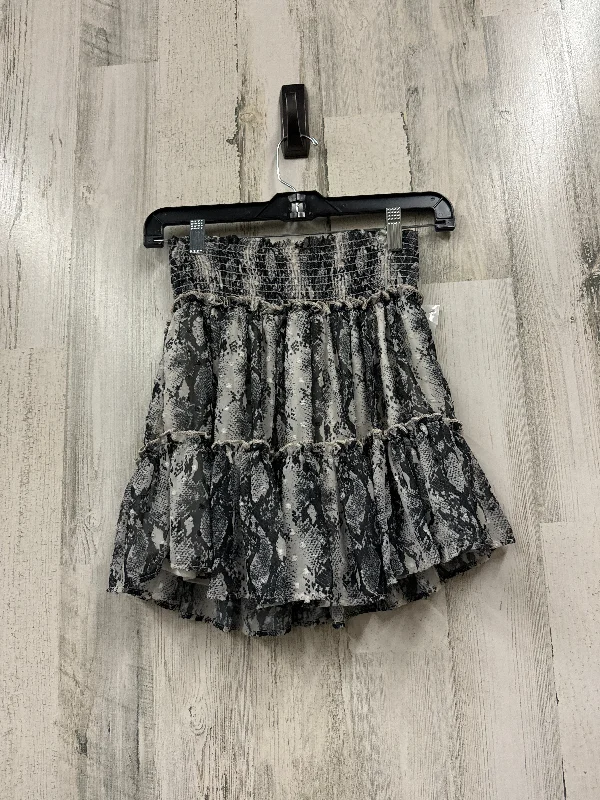 Snakeskin Print Skirt Mini & Short Altard State, Size S Skater Mini Skirt