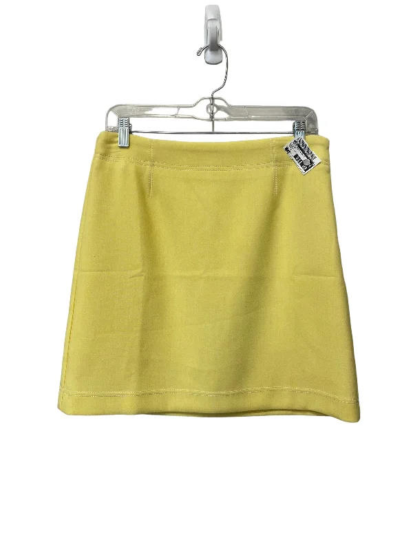 Yellow Skirt Mini & Short Loft, Size 4 Floral Print Skirt