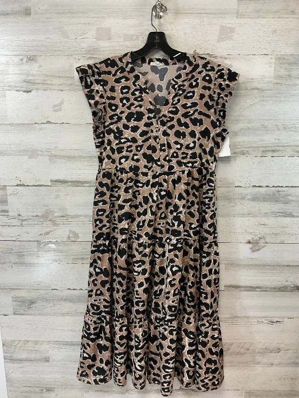 Dress Casual Midi By Jodifl In Animal Print, Size: S Pleated Midi Skirt