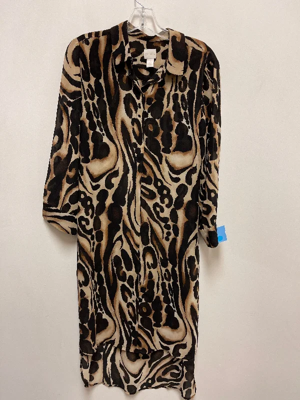 Dress Casual Midi By Chicos In Animal Print, Size: M Casual Midi Look