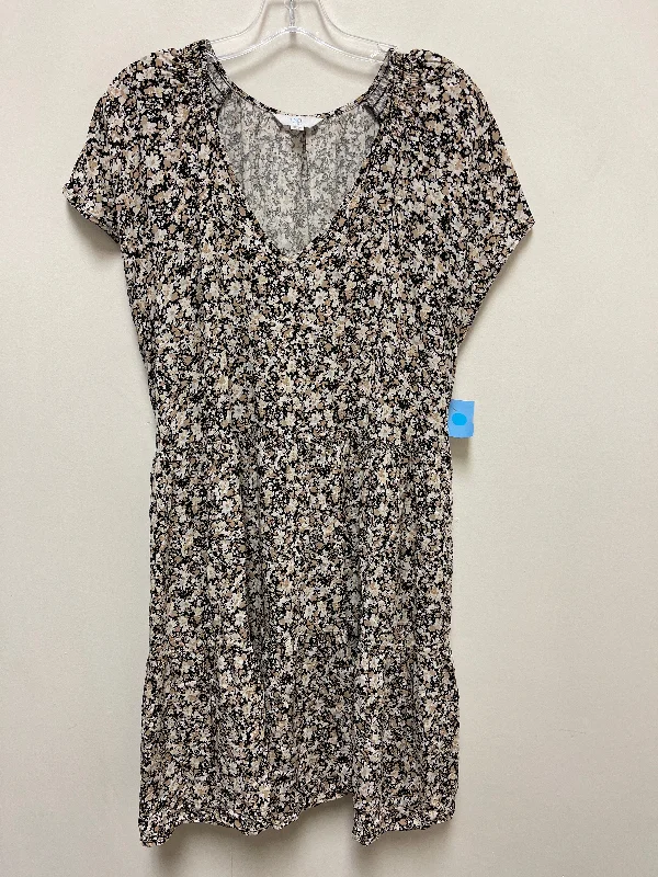 Dress Casual Midi By Time And Tru In Floral Print, Size: L Front Button Midi