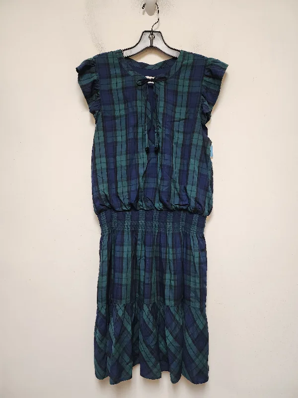 Dress Casual Midi By Vineyard Vines In Plaid Pattern, Size: M Denim Midi Skirt