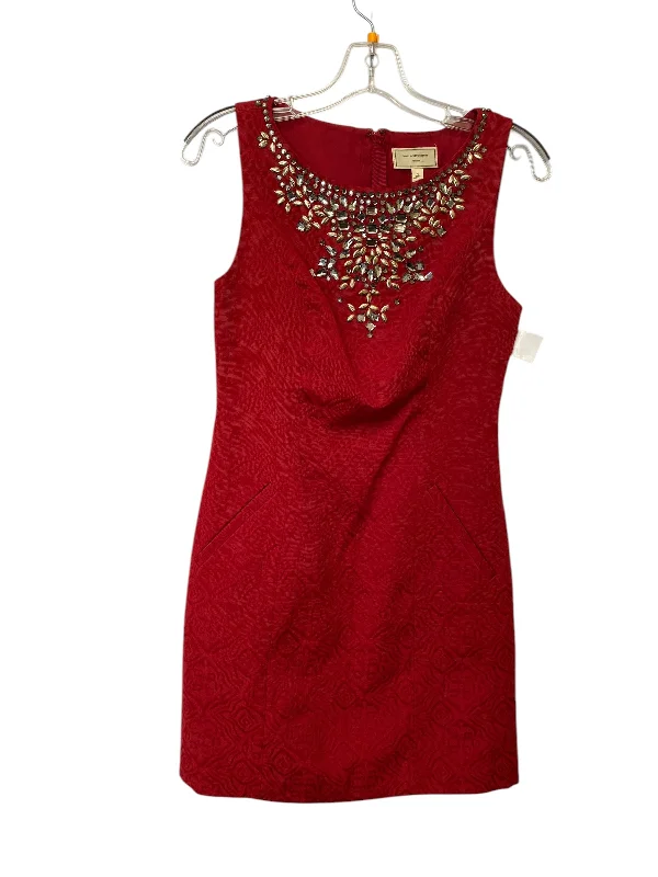 Dress Party Midi By Moulinette Soeurs In Red, Size: 4 Pleated Satin Skirt