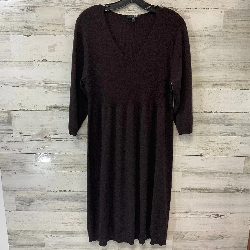 Dress Sweater By Eileen Fisher In Purple, Size: L Casual Winter Sweater