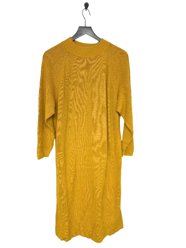 Dress Sweater By Free People In Yellow, Size: S Sweater Dress Cozy