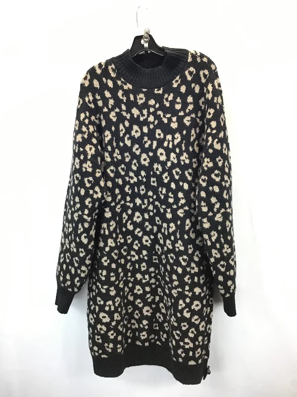 Dress Sweater By Old Navy In Leopard Print, Size: Xl Knit Dress Chic