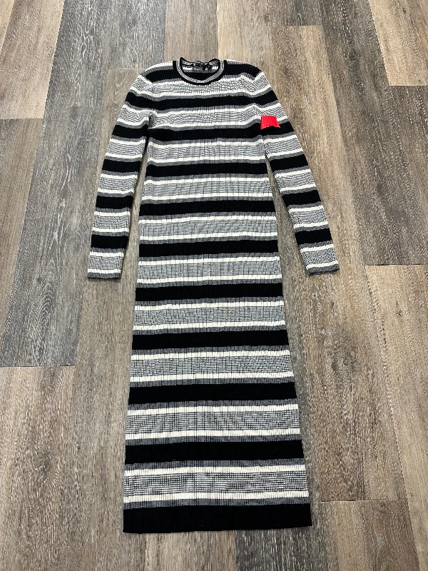 Dress Sweater By Theory In Striped Pattern, Size: S Cozy Sweater Gown