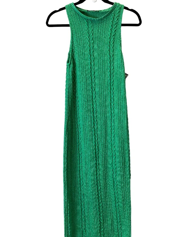 Dress Sweater By Zara In Green, Size: M Flared Sweater Dress